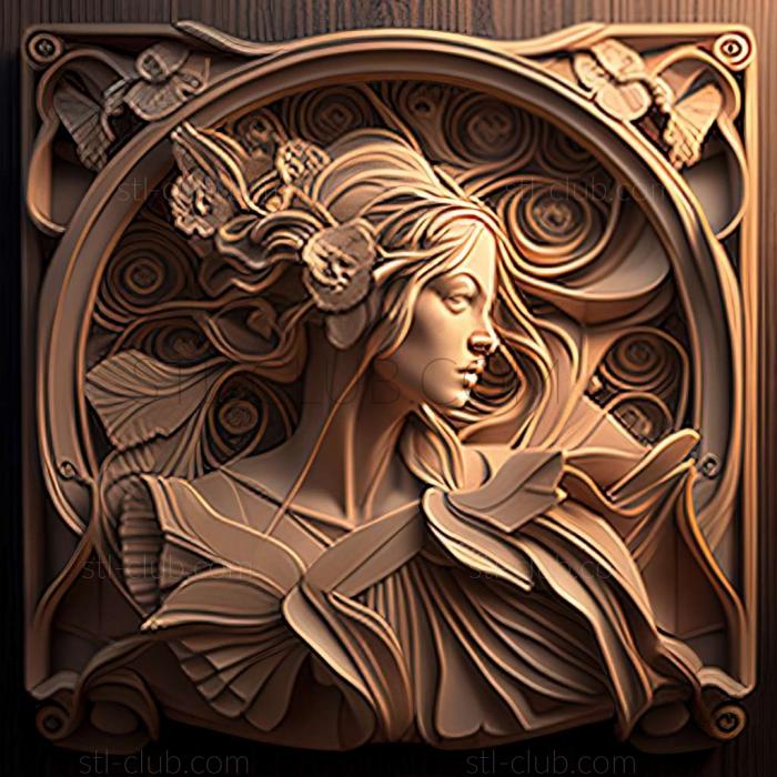 3D model style mucha (STL)